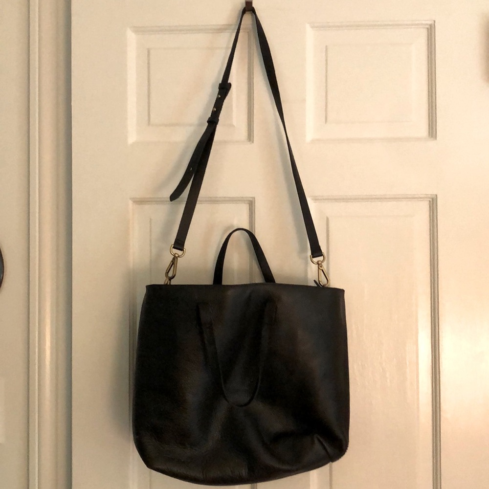 Madewell Zip-Top Transport Carryall Classic Leather Tote “like new” condition